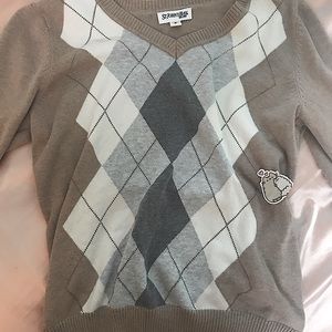 Vintage argyle vest sweater